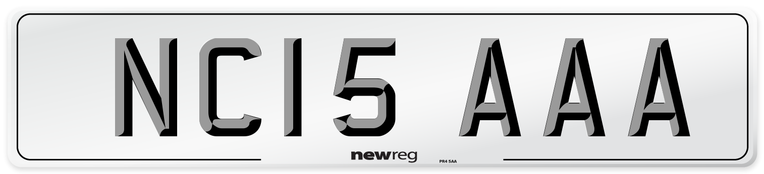 NC15 AAA Number Plate from New Reg
